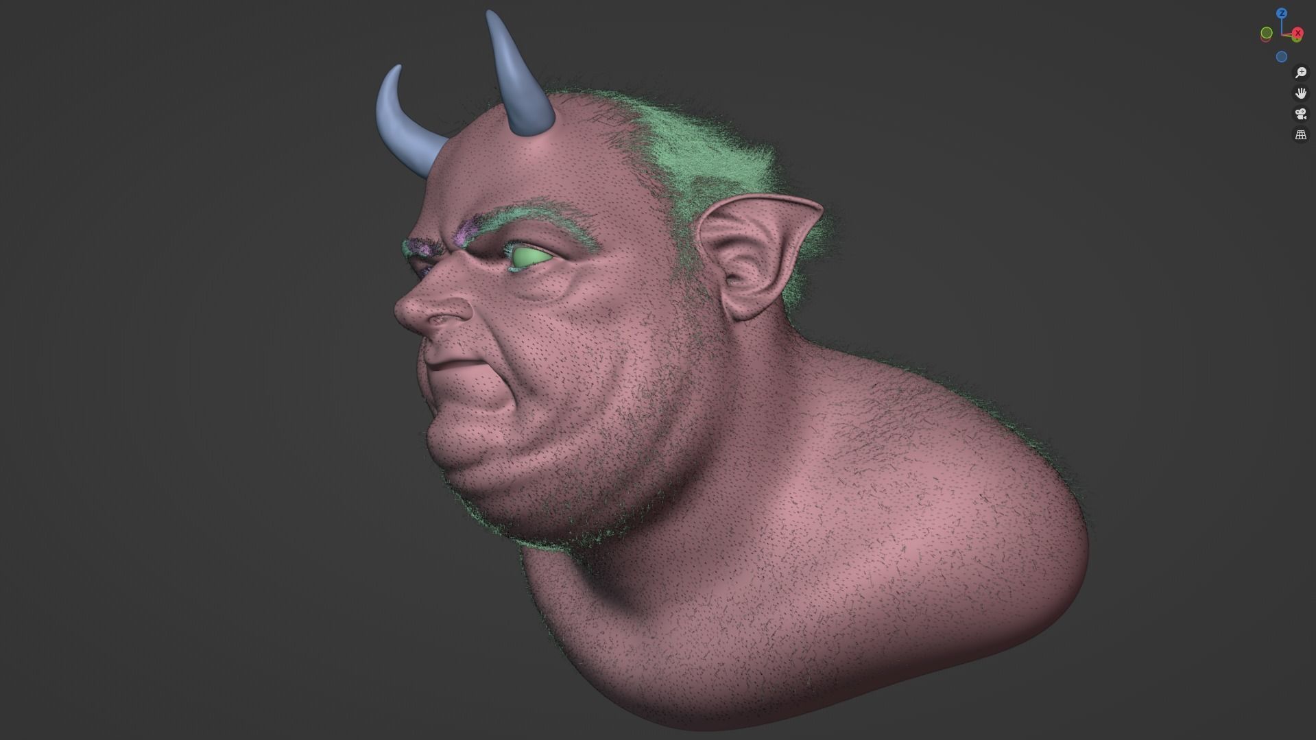 Deamon Low-poly 3D model_13