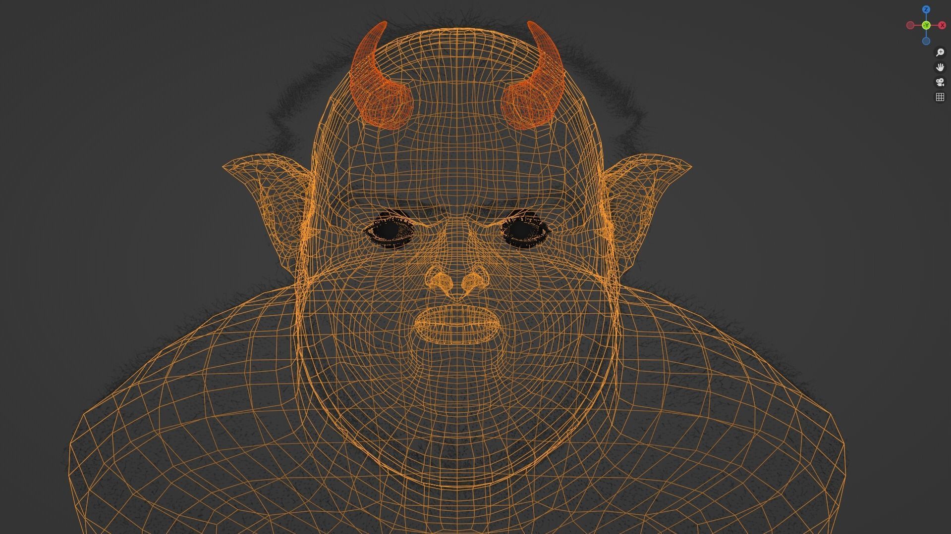 Deamon Low-poly 3D model_29