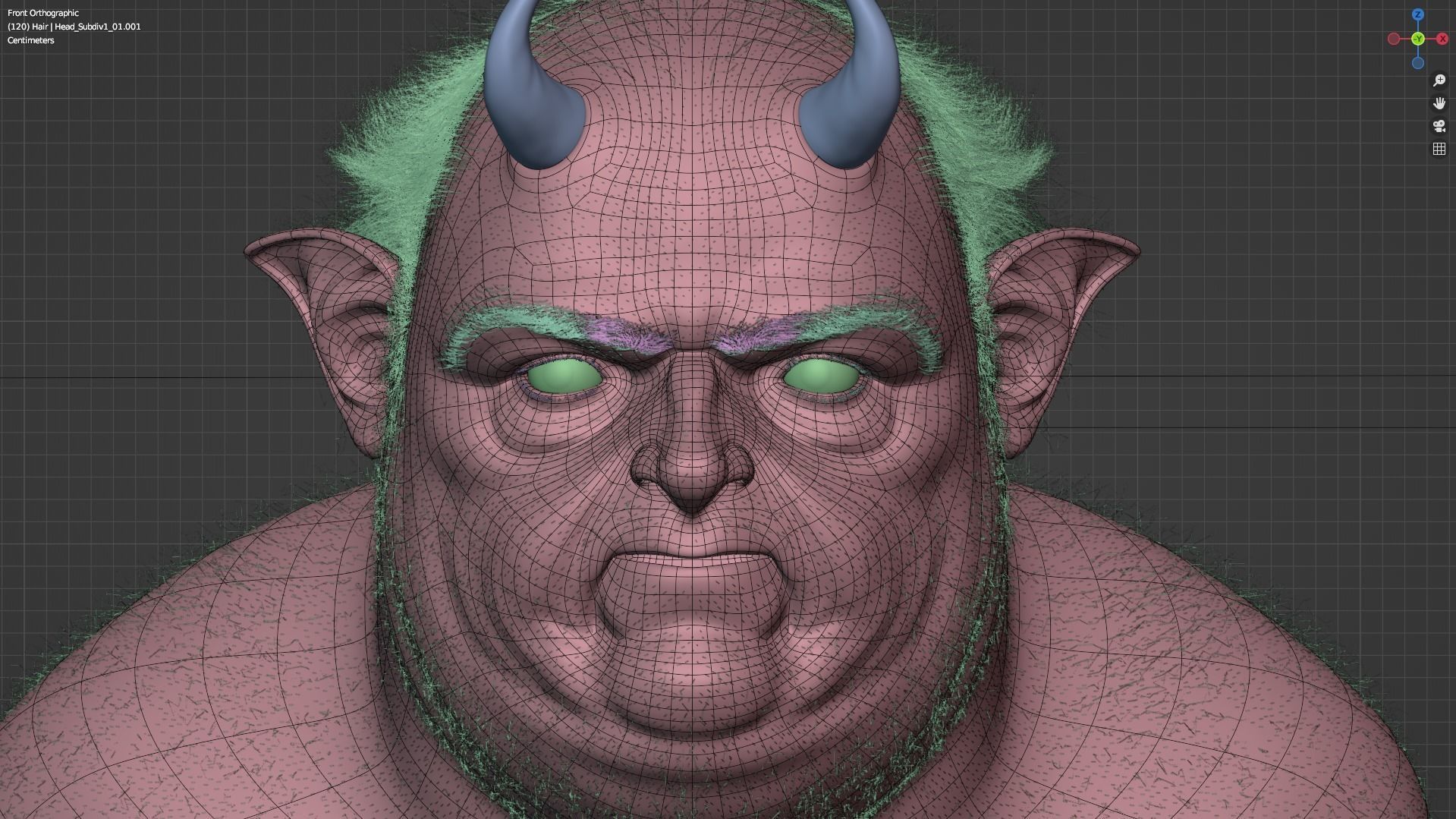 Deamon Low-poly 3D model_30