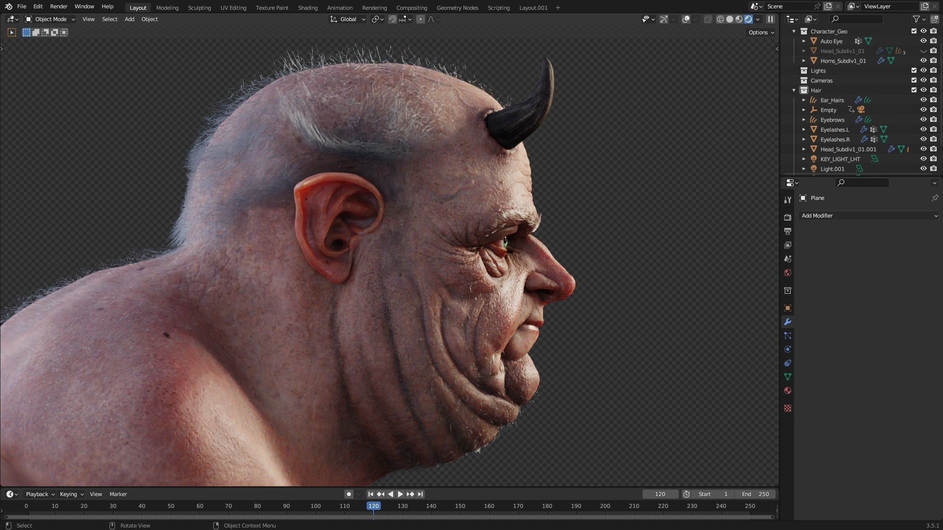 Deamon Low-poly 3D model_35