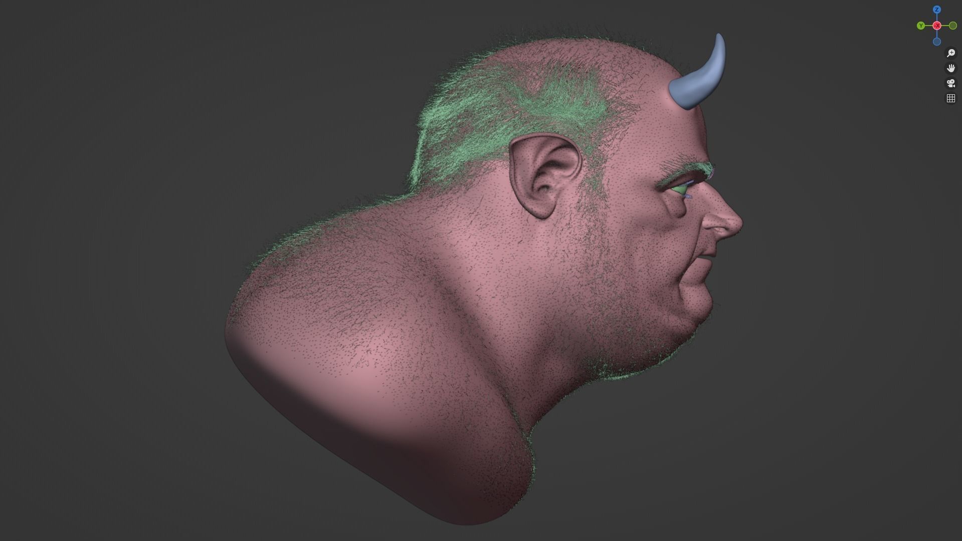 Deamon Low-poly 3D model_8