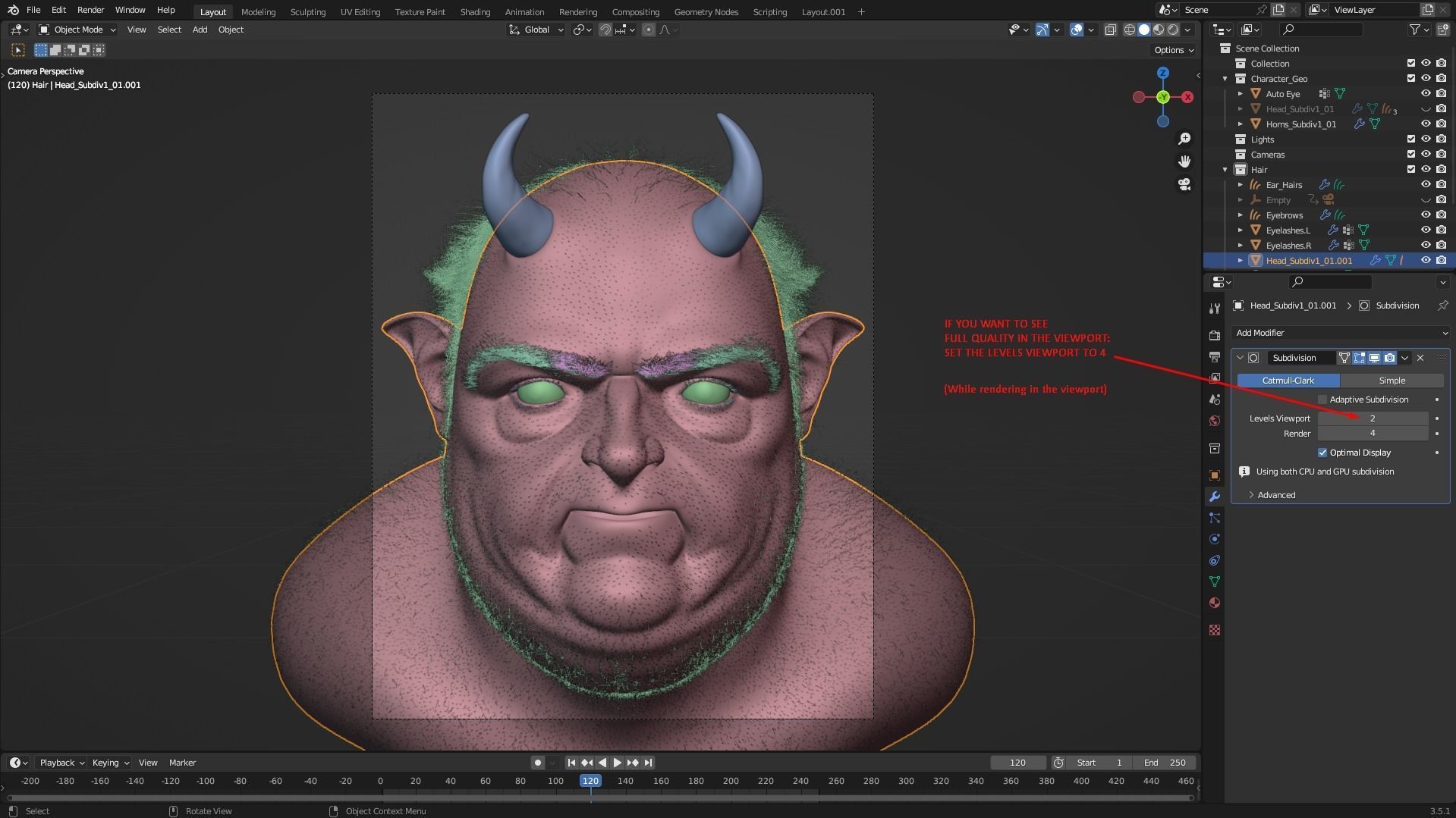 Deamon Low-poly 3D model_41