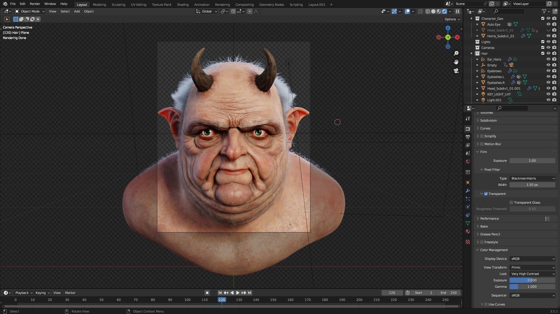 Deamon Low-poly 3D model_7
