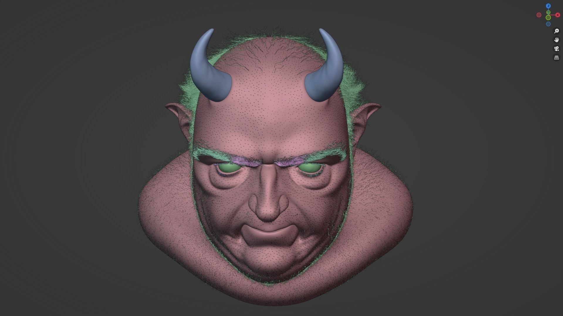 Deamon Low-poly 3D model_14