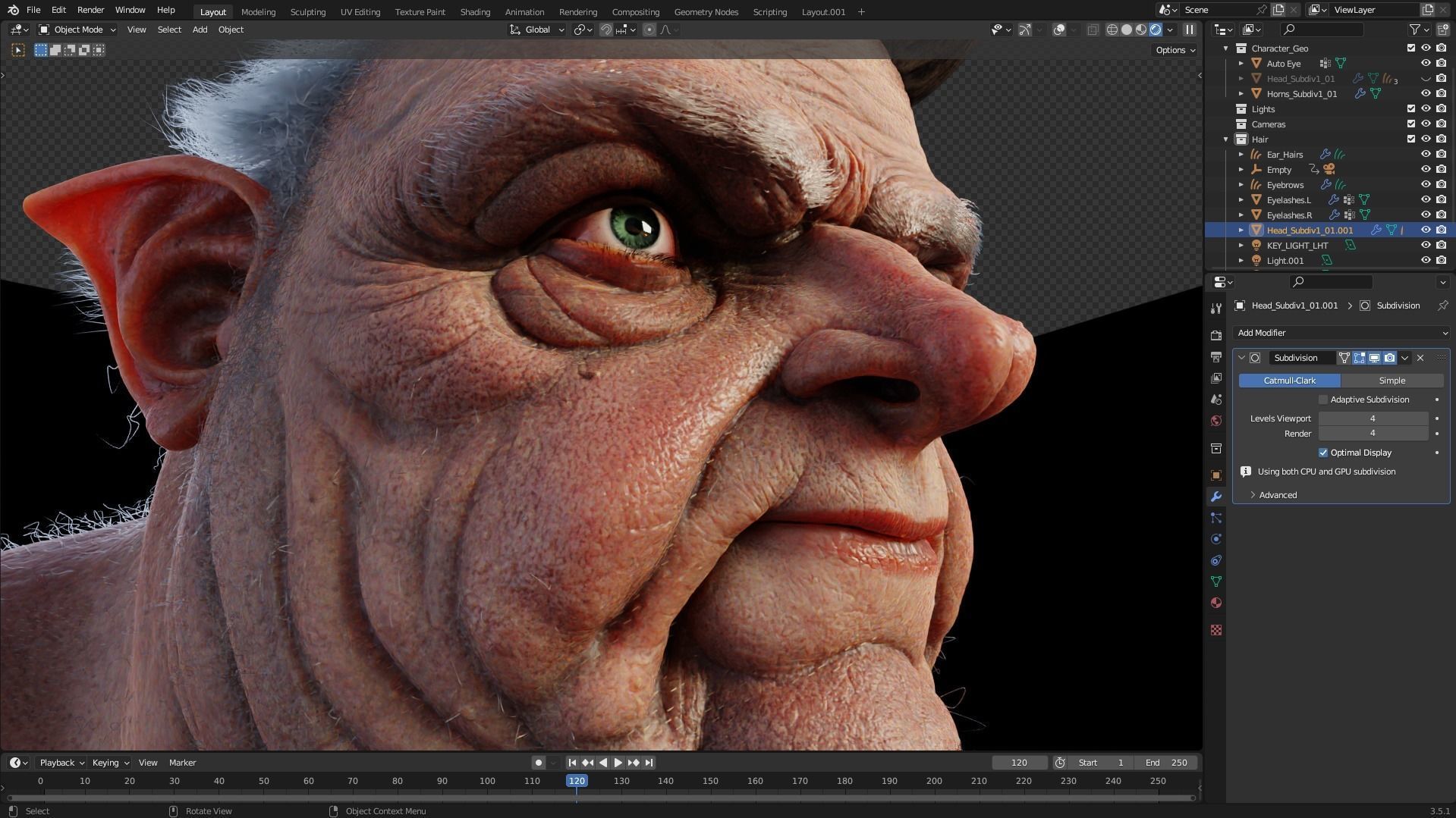 Deamon Low-poly 3D model_34