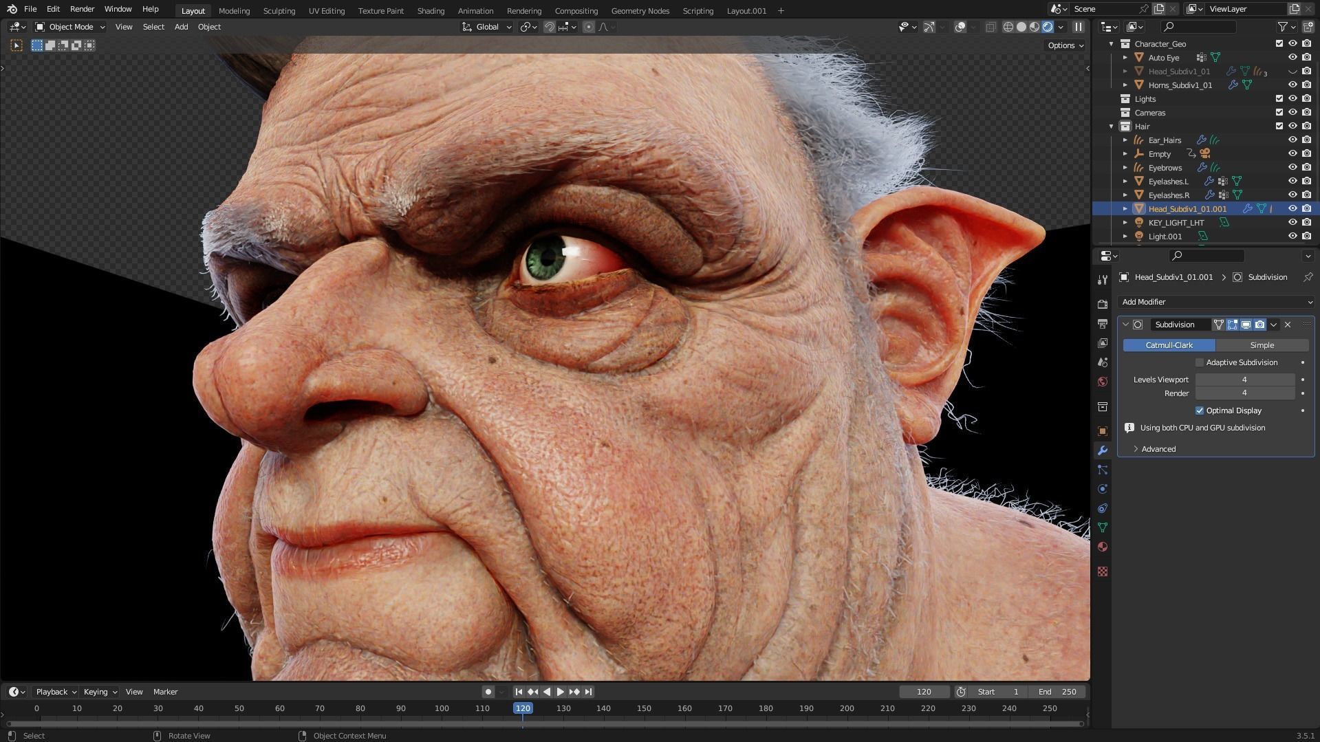 Deamon Low-poly 3D model_36