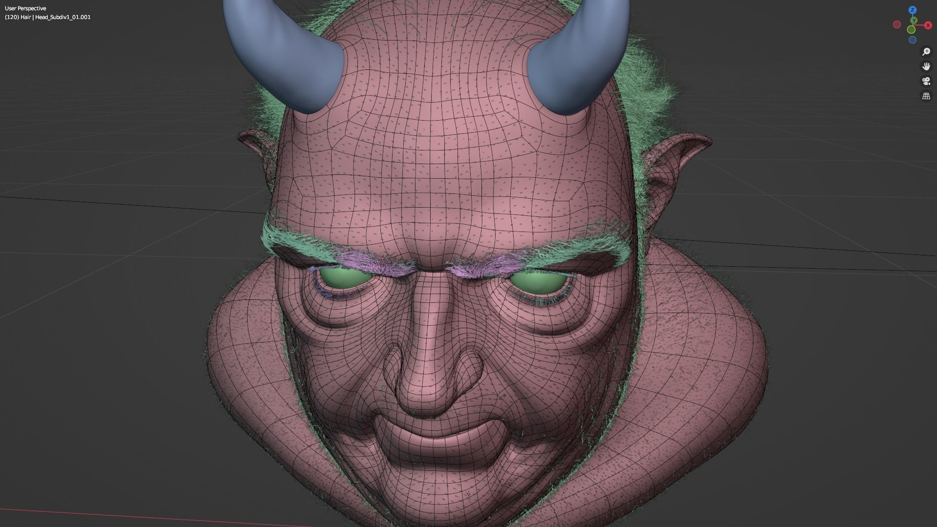 Deamon Low-poly 3D model_15