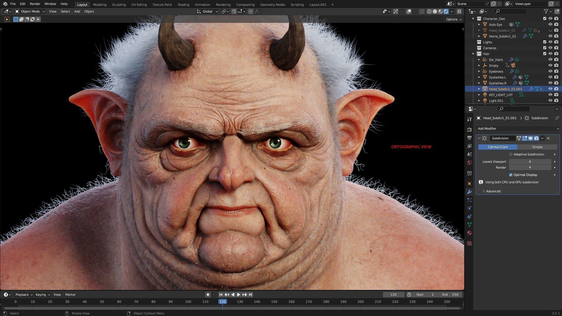 Deamon Low-poly 3D model_39