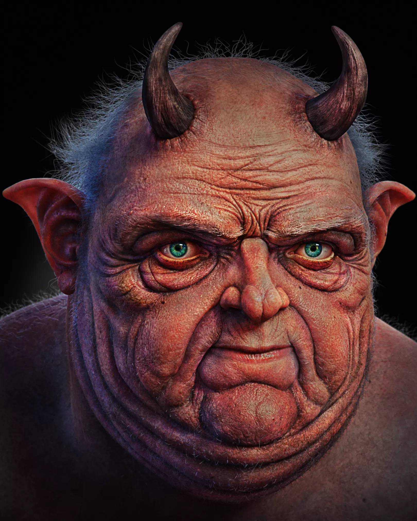 Deamon Low-poly 3D model_0