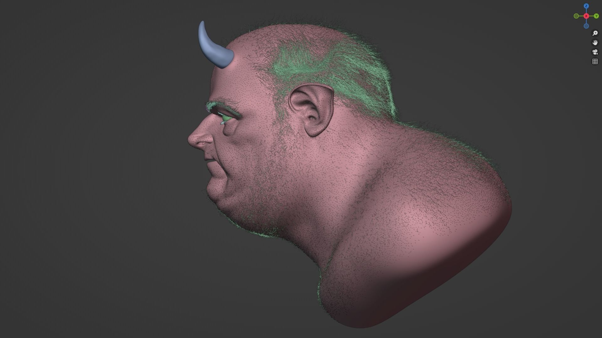 Deamon Low-poly 3D model_9