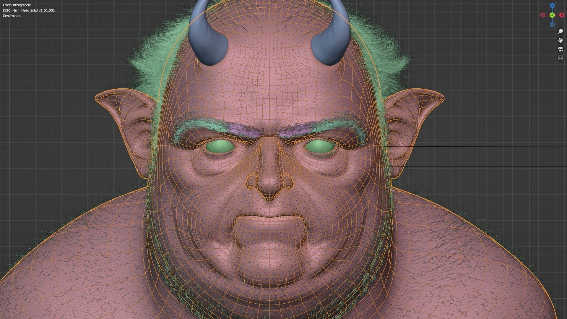 Deamon Low-poly 3D model_32
