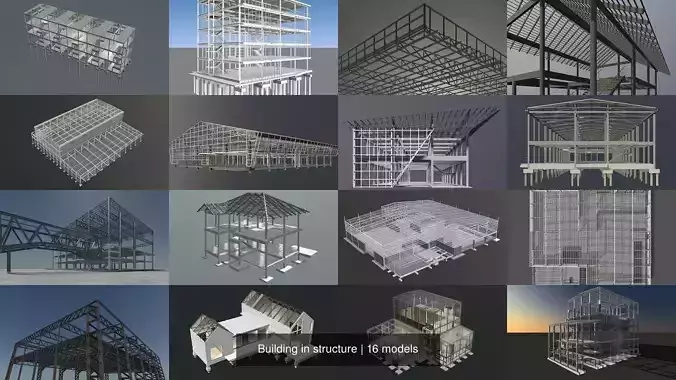 Building in structure 3D Model Collection