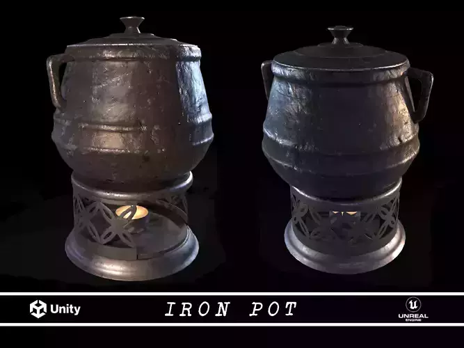 Iron Pot And Heater With Candle