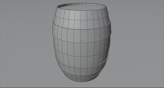 Wooden Barrel Low-poly 3D model_1