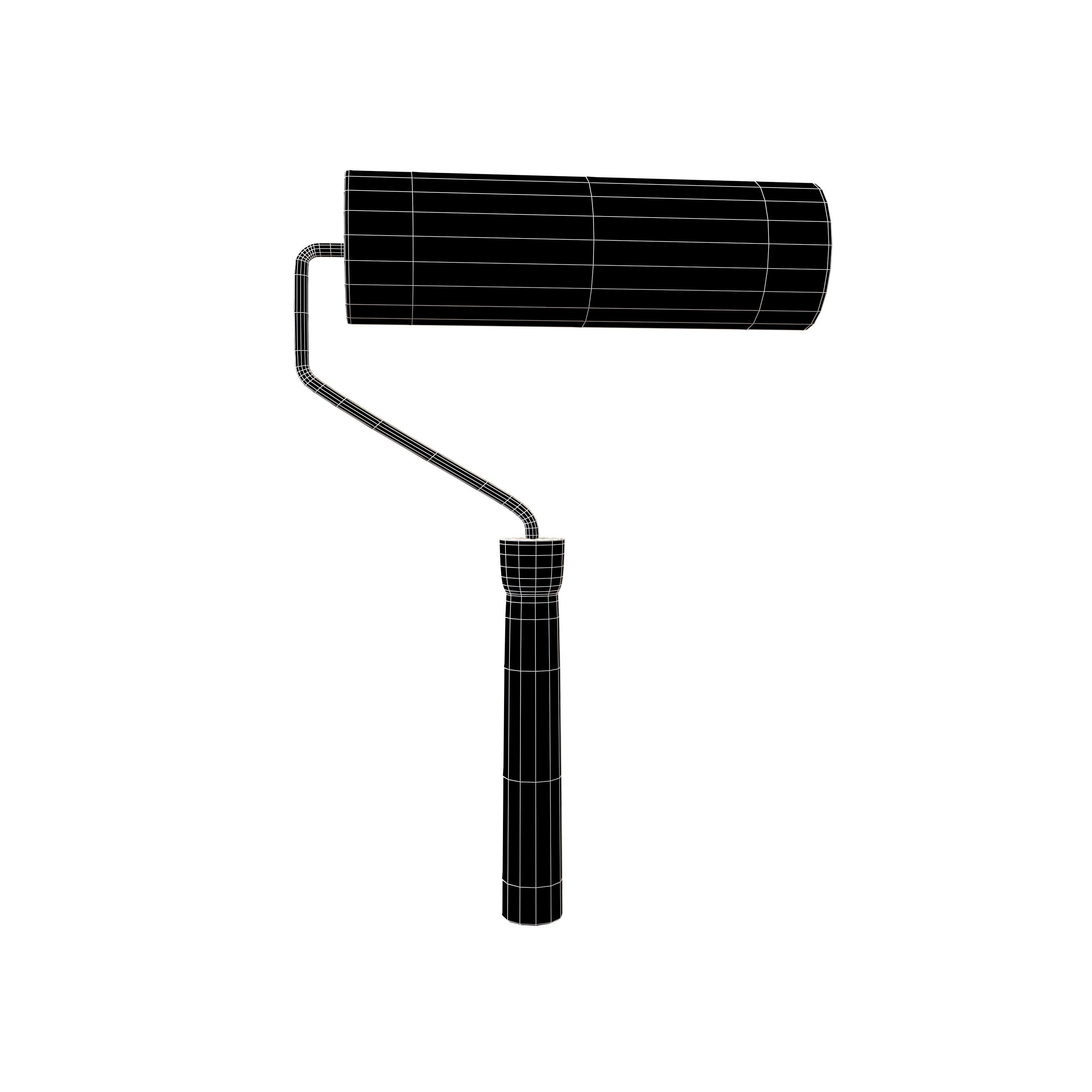 Paint Roller V1 003 Low-poly 3D model_4