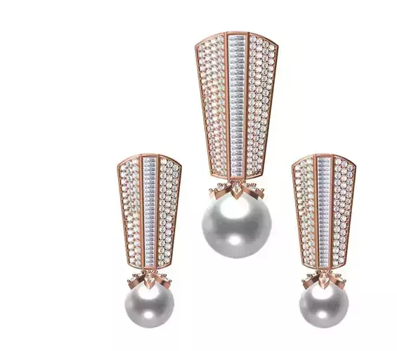 Women Earrings Pendant Set STL JCD Details