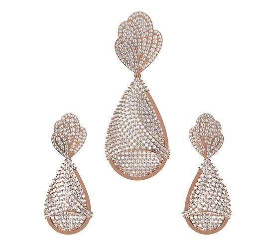 Women Earrings Pendant Set STL JCD Details 3D print model