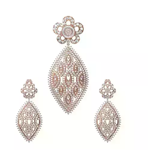 Women Earrings Pendant Set STL JCD Details
