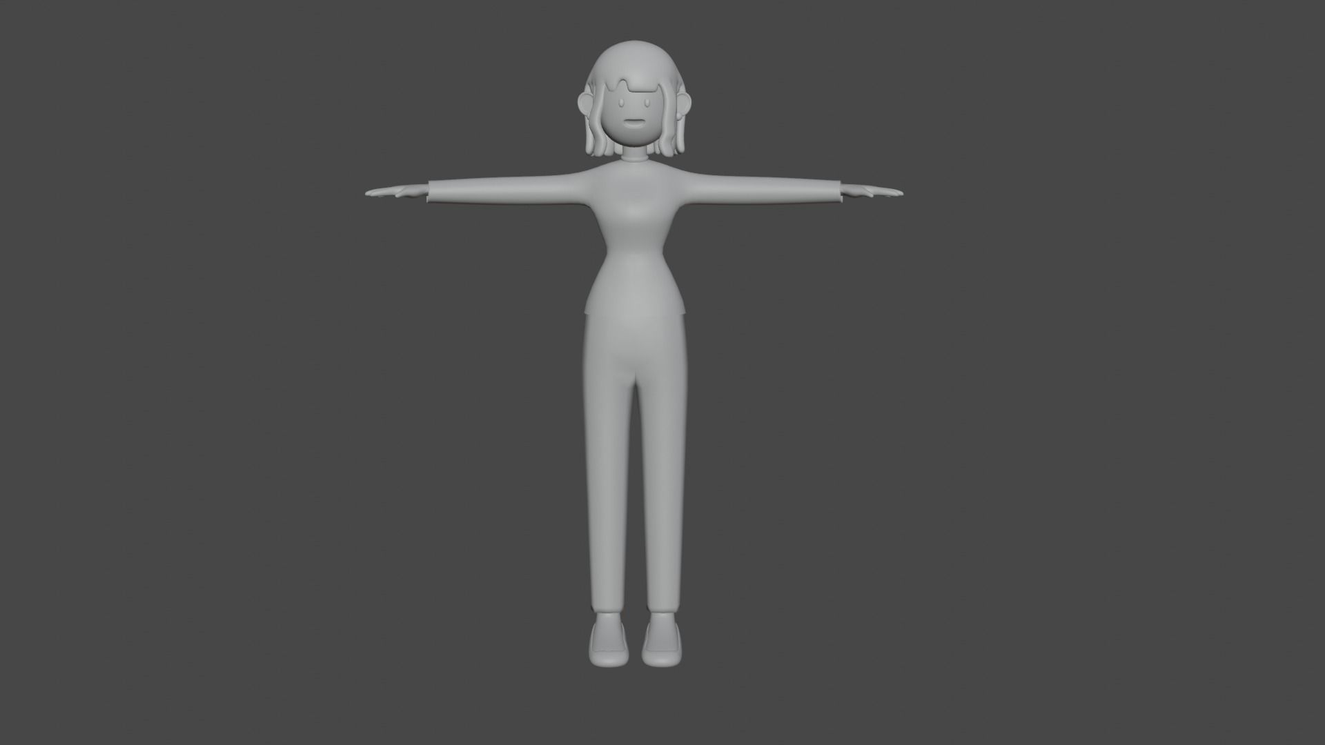 Woman character 3D model_5