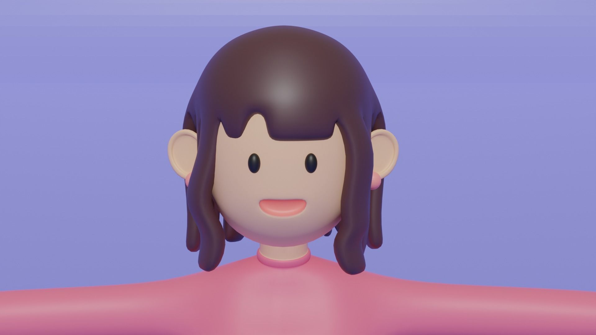 Woman character 3D model_4