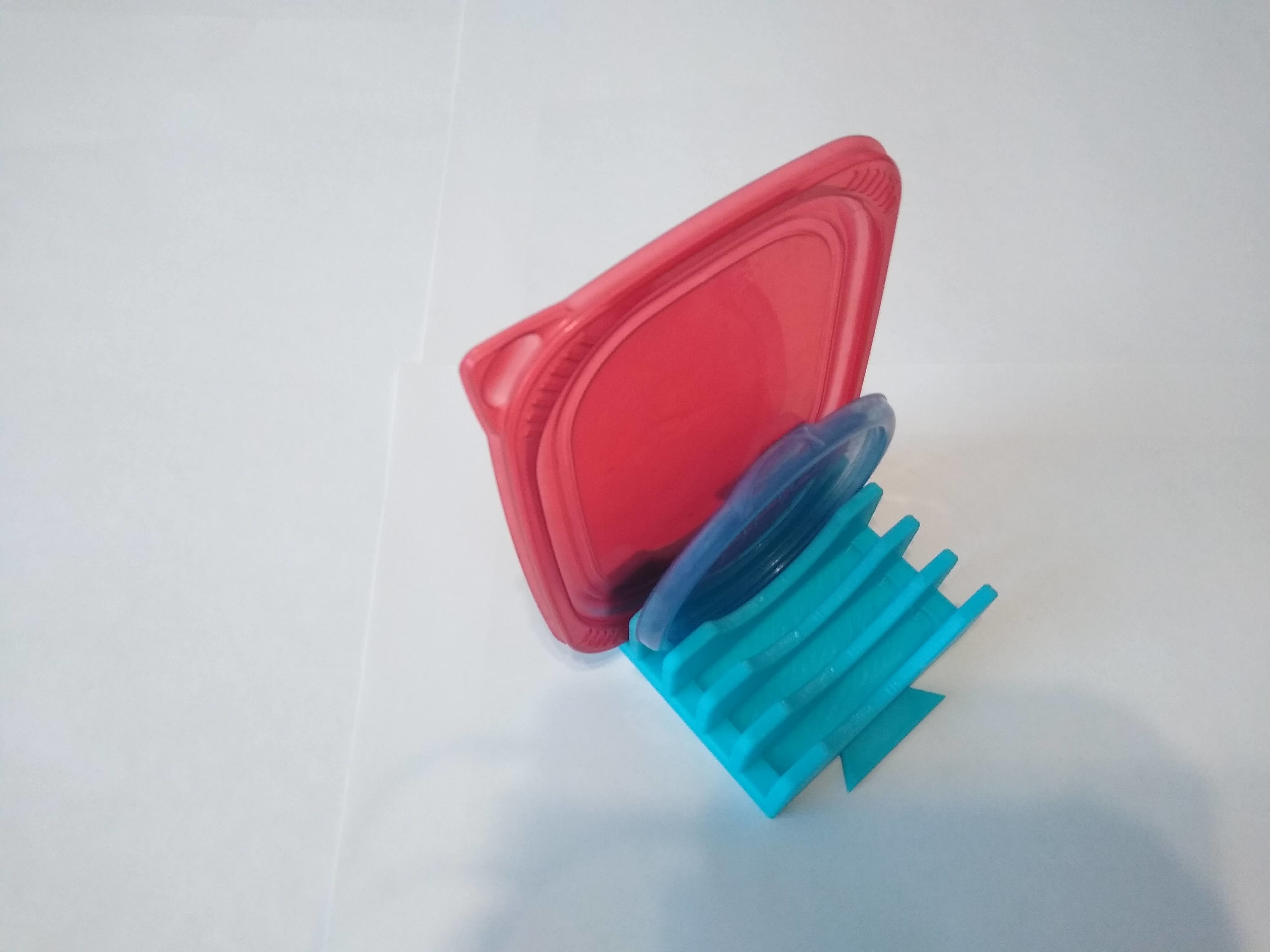 Tupperware Lid Holder 3D print model_10