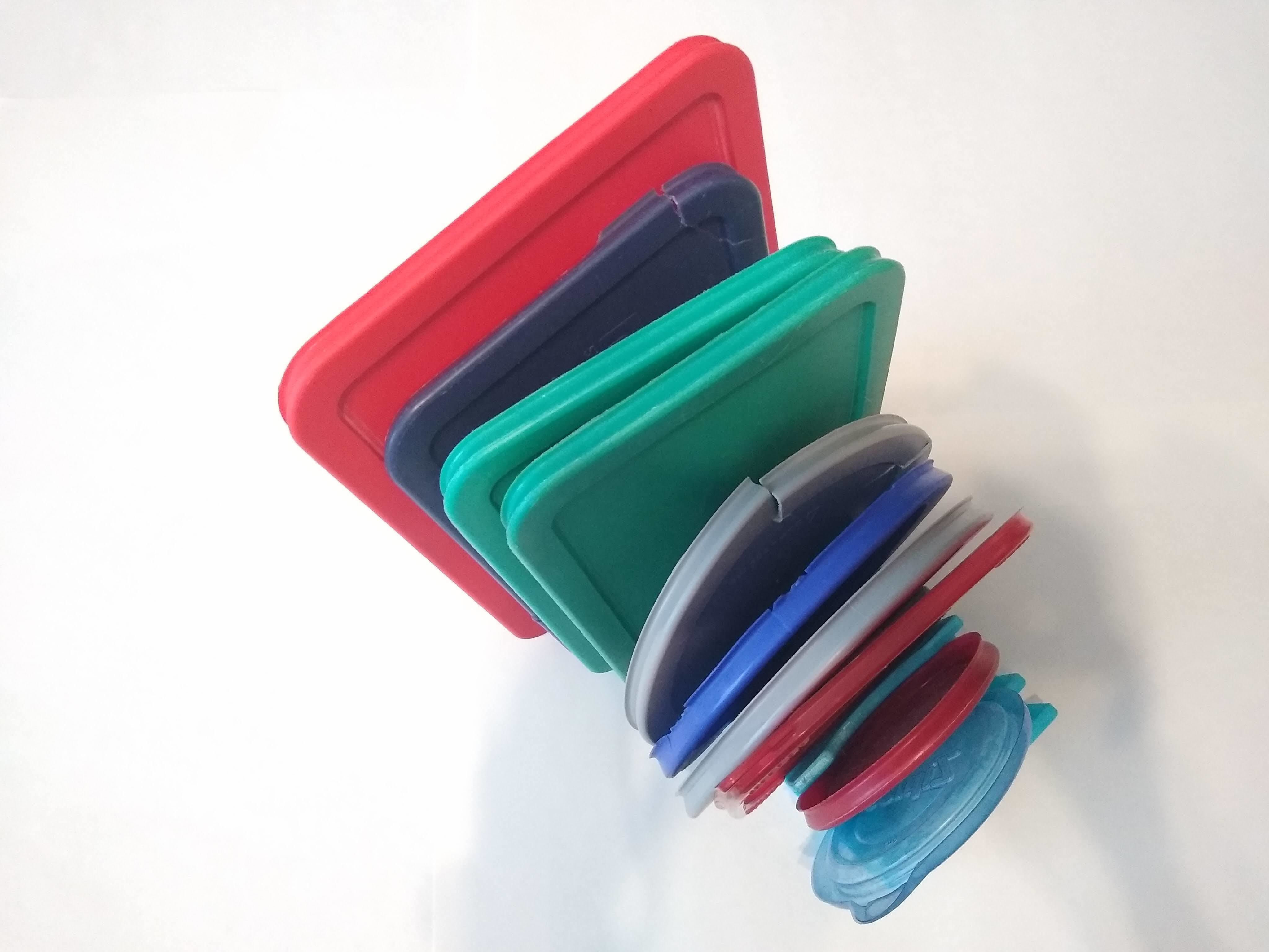 Tupperware Lid Holder 3D print model_4