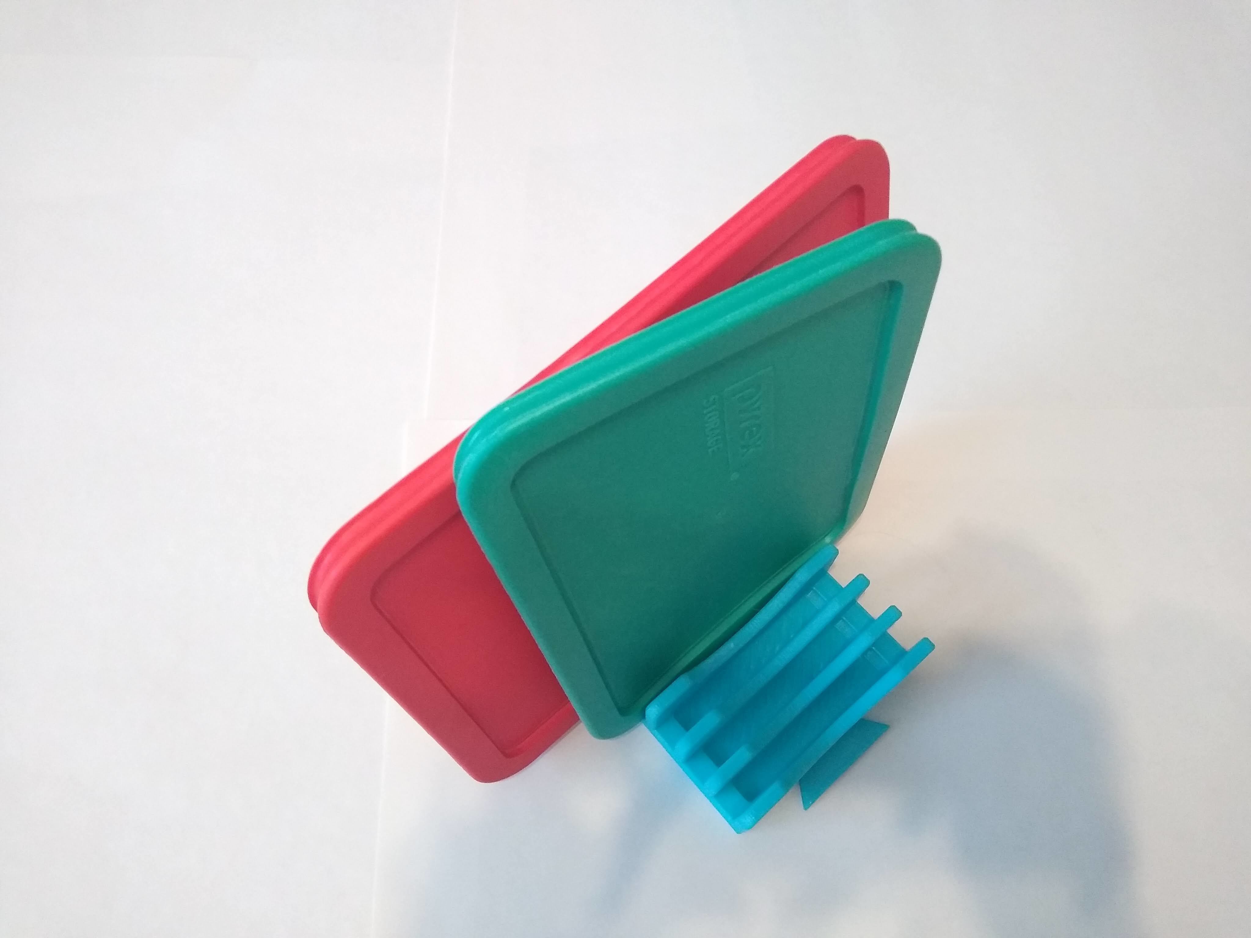 Tupperware Lid Holder 3D print model_6