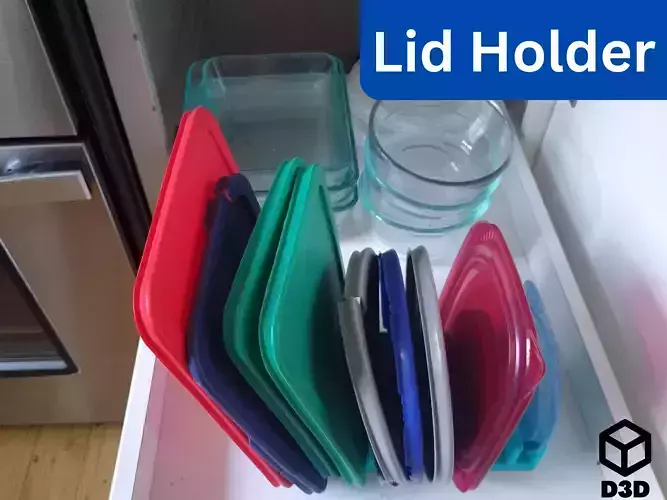 Tupperware Lid Holder 3D print model