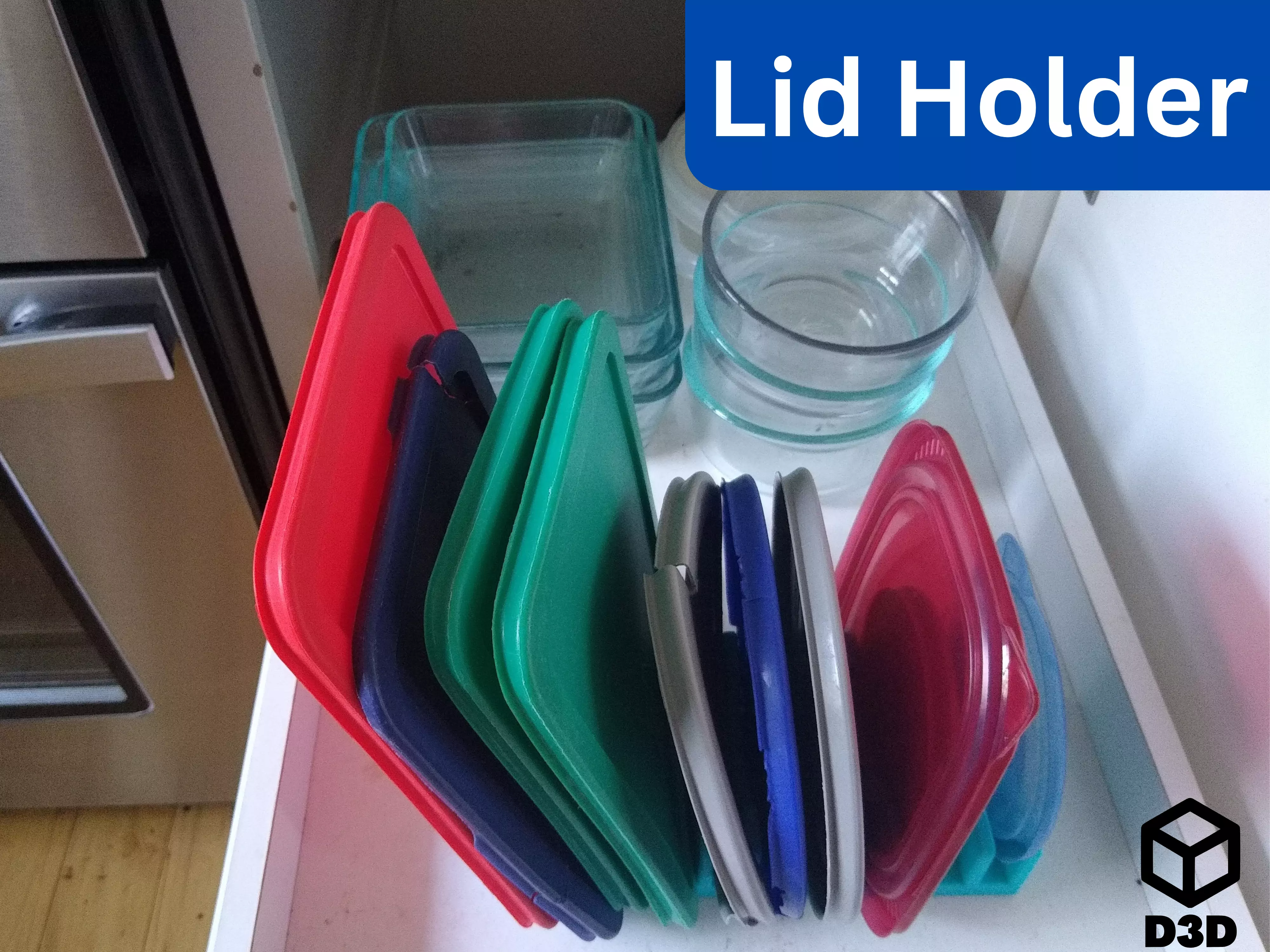 Tupperware Lid Holder 3D print model_0