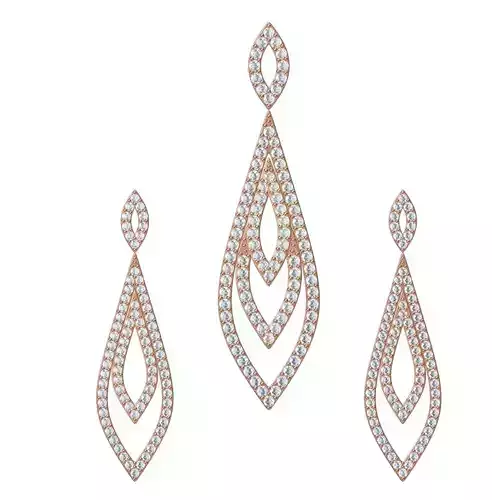 Women Earrings Pendant Set STL JCD Details