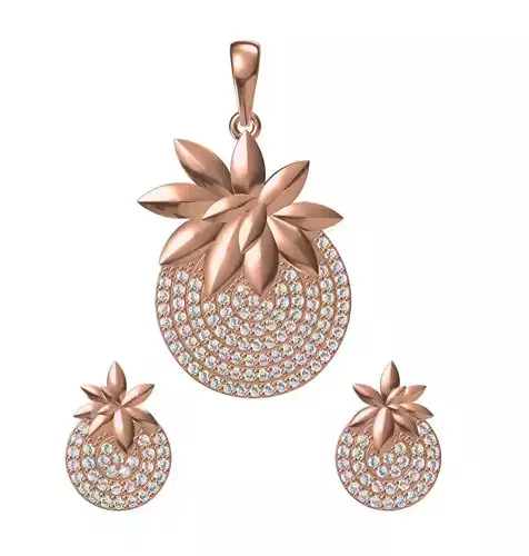 Women Earrings Pendant Set STL JCD Details