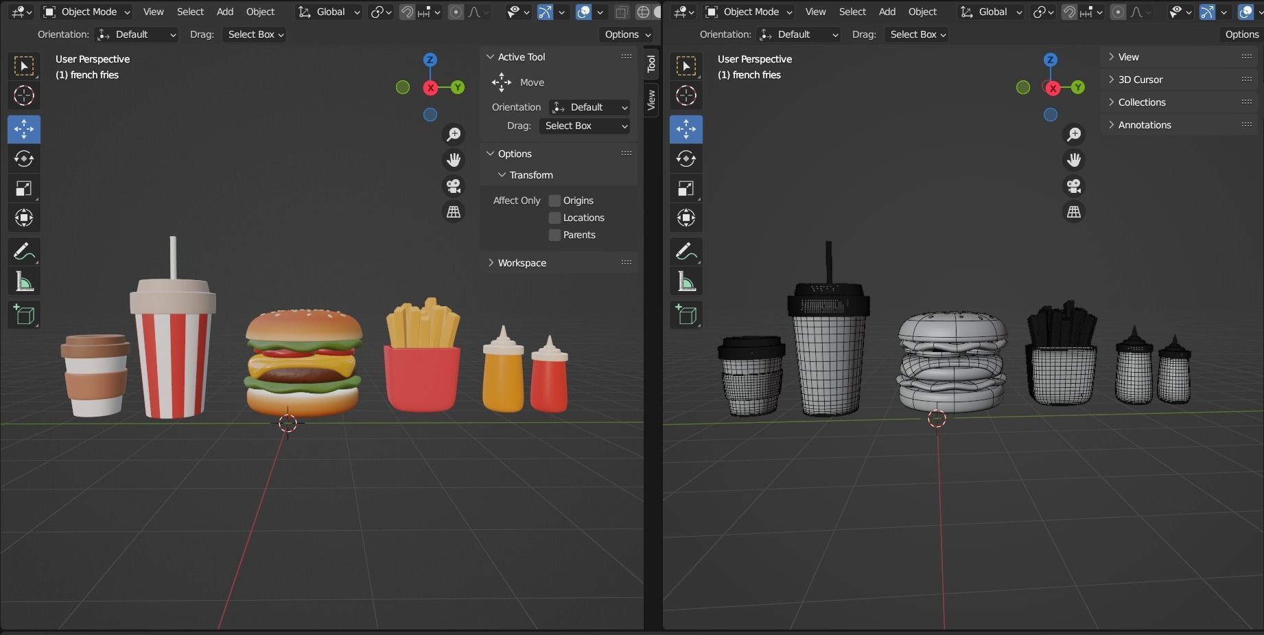 Fast food 3D model_10