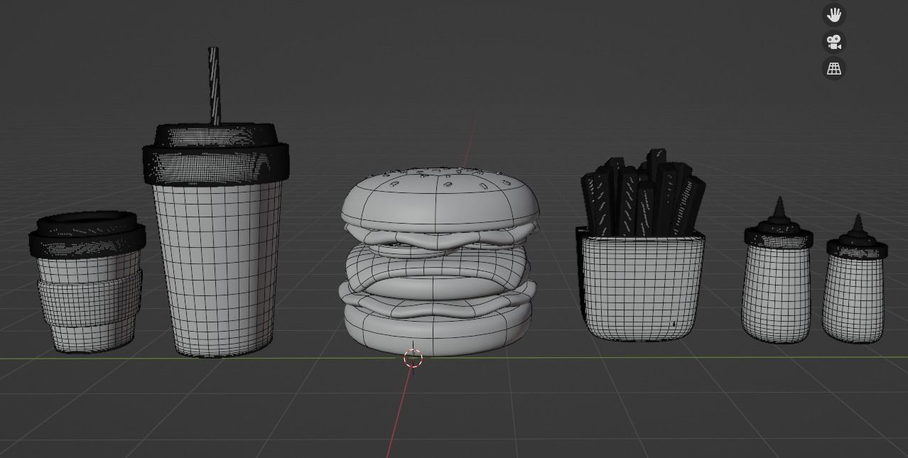 Fast food 3D model_9