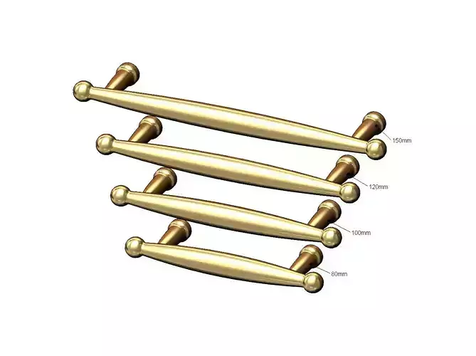 Cabinet drawer handle and pull N012 miniset