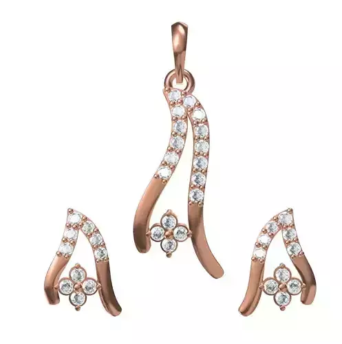 Women Earrings Pendant Set STL JCD Details