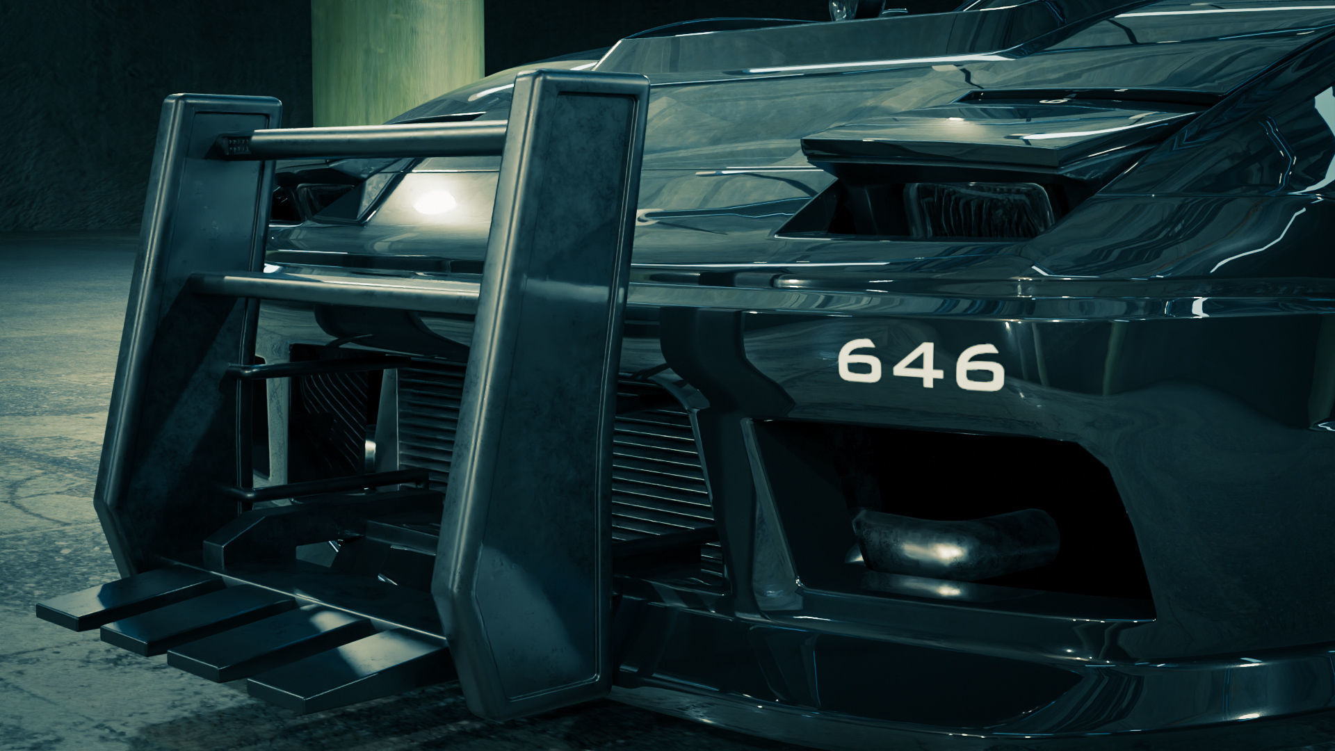 Nissan 180SX Police Car 3D model_8