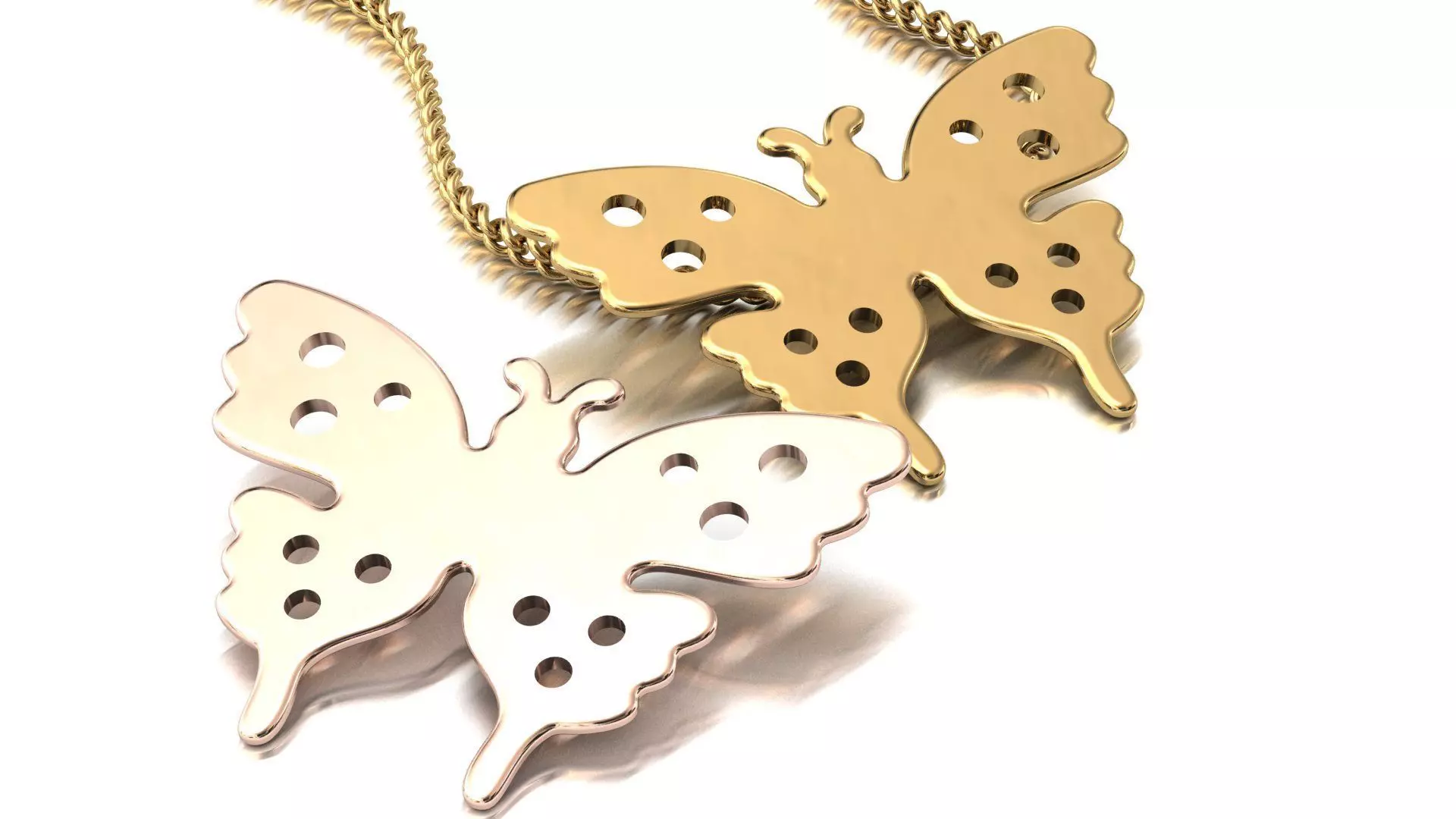 minimalist animal butterfly pendant Free 3D print model