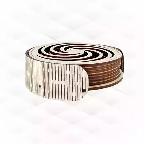 Stand for cup with holder design laser cut 3D print model
