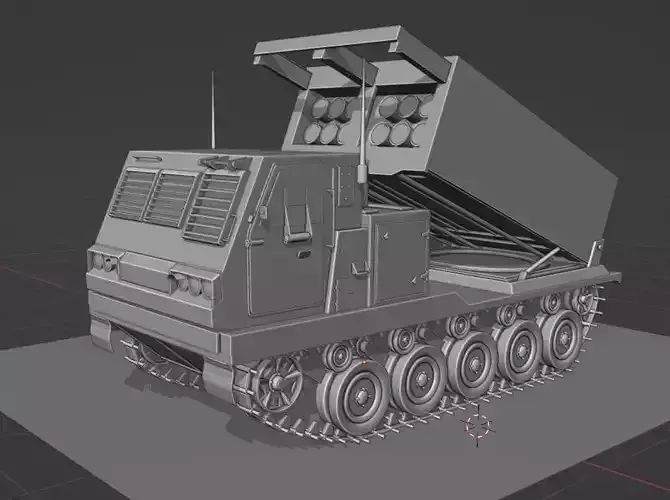 M270 MLRS Military Truck 3d Model