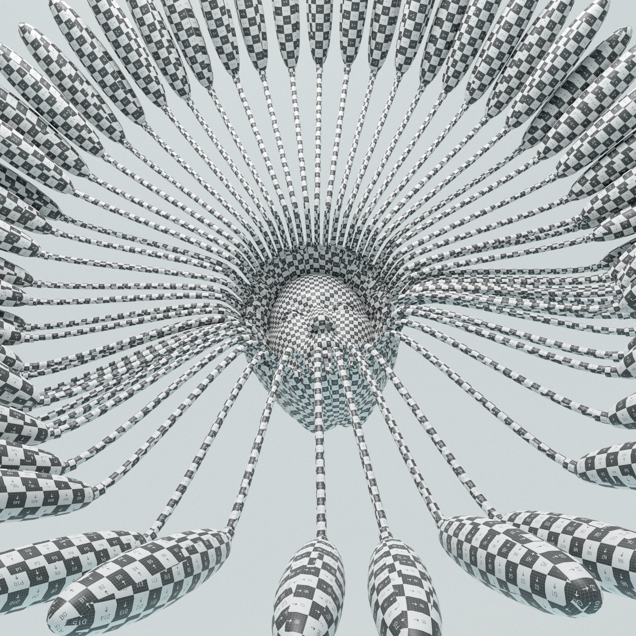 Floating Android Face 3D model_16