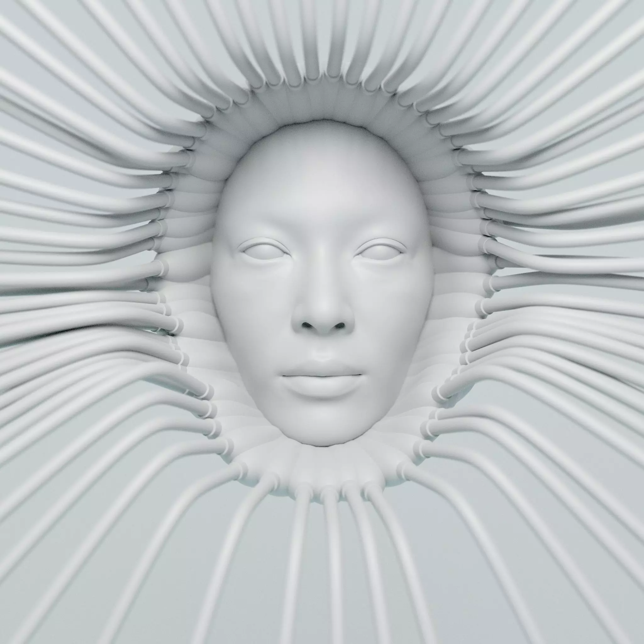 Floating Android Face 3D model_0