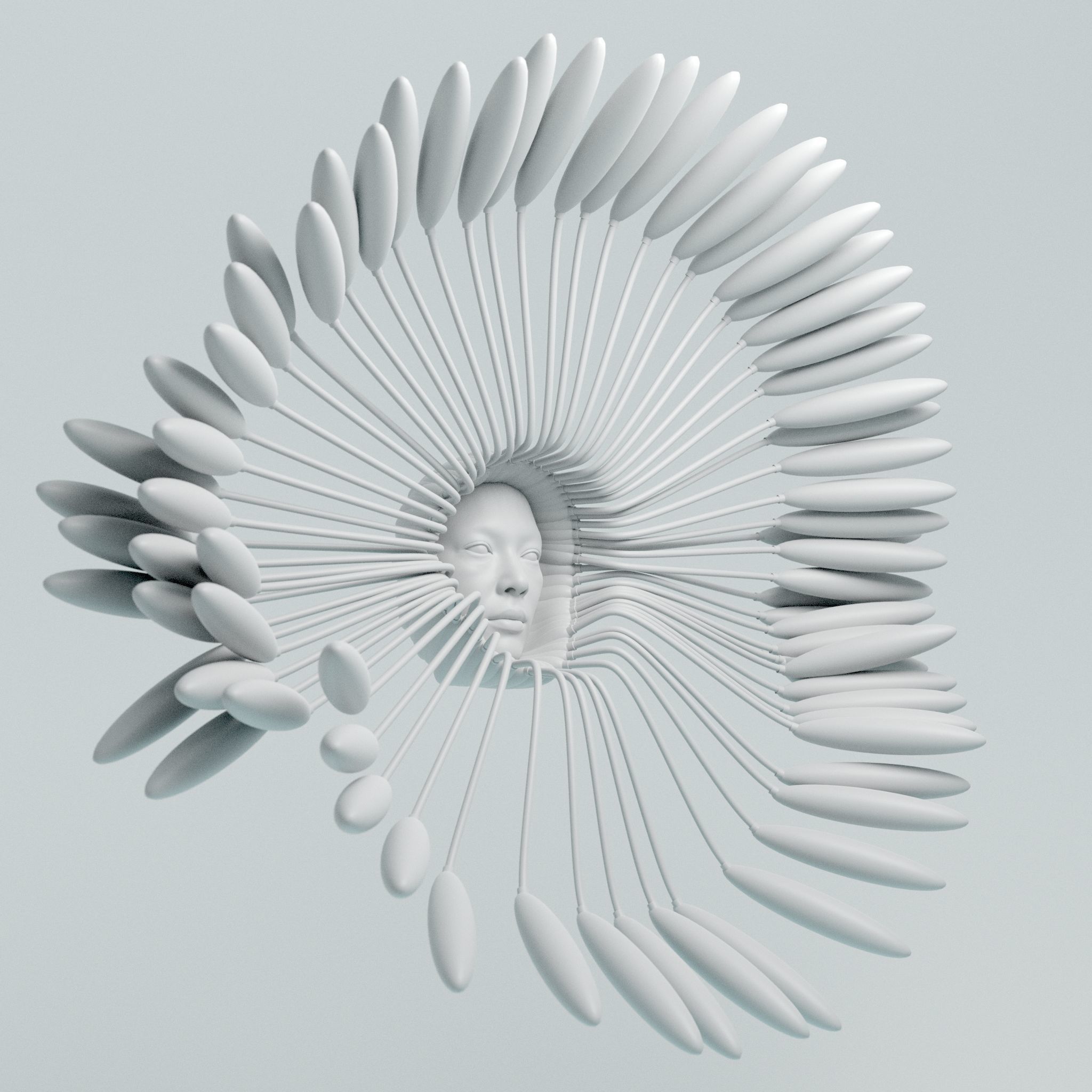 Floating Android Face 3D model_6