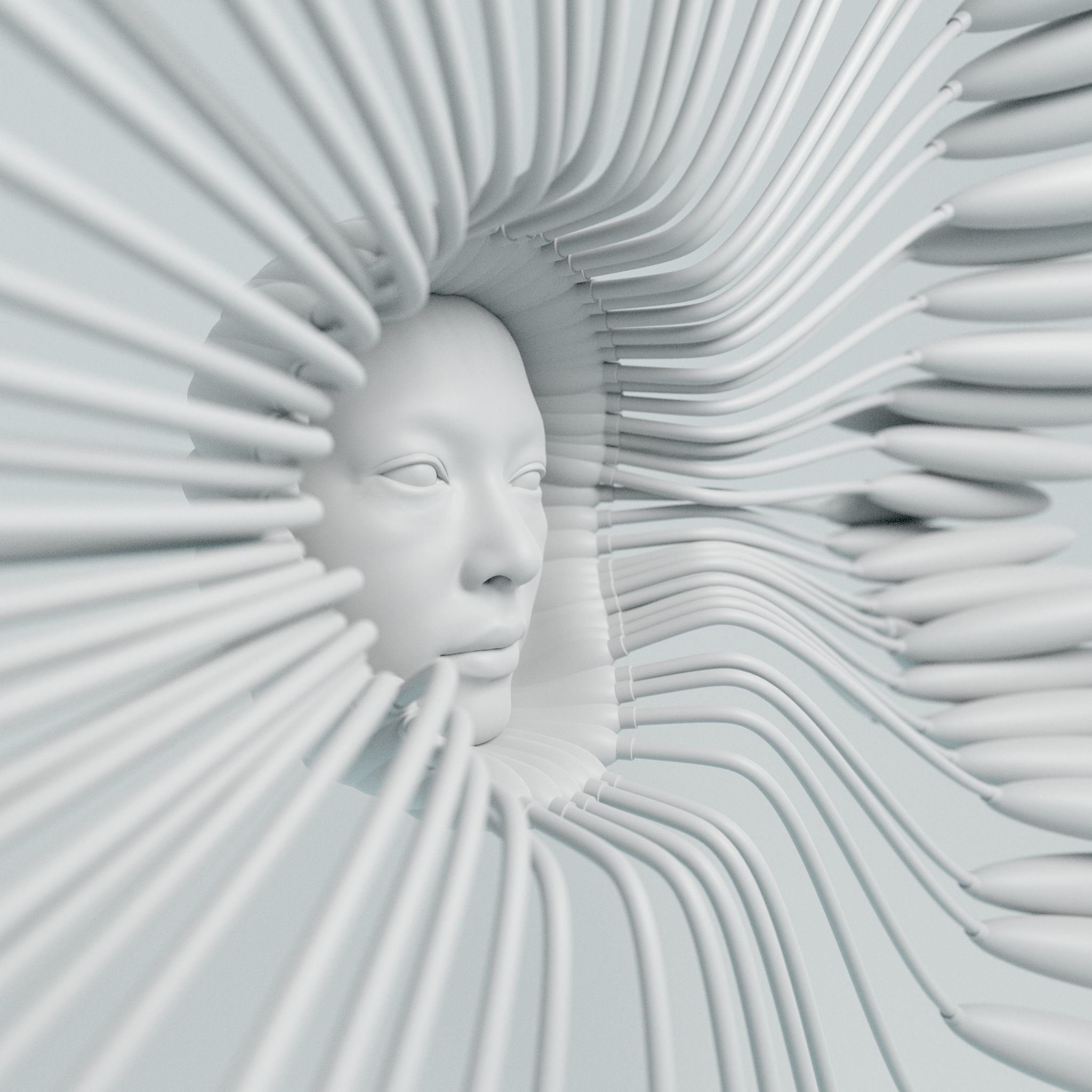 Floating Android Face 3D model_3