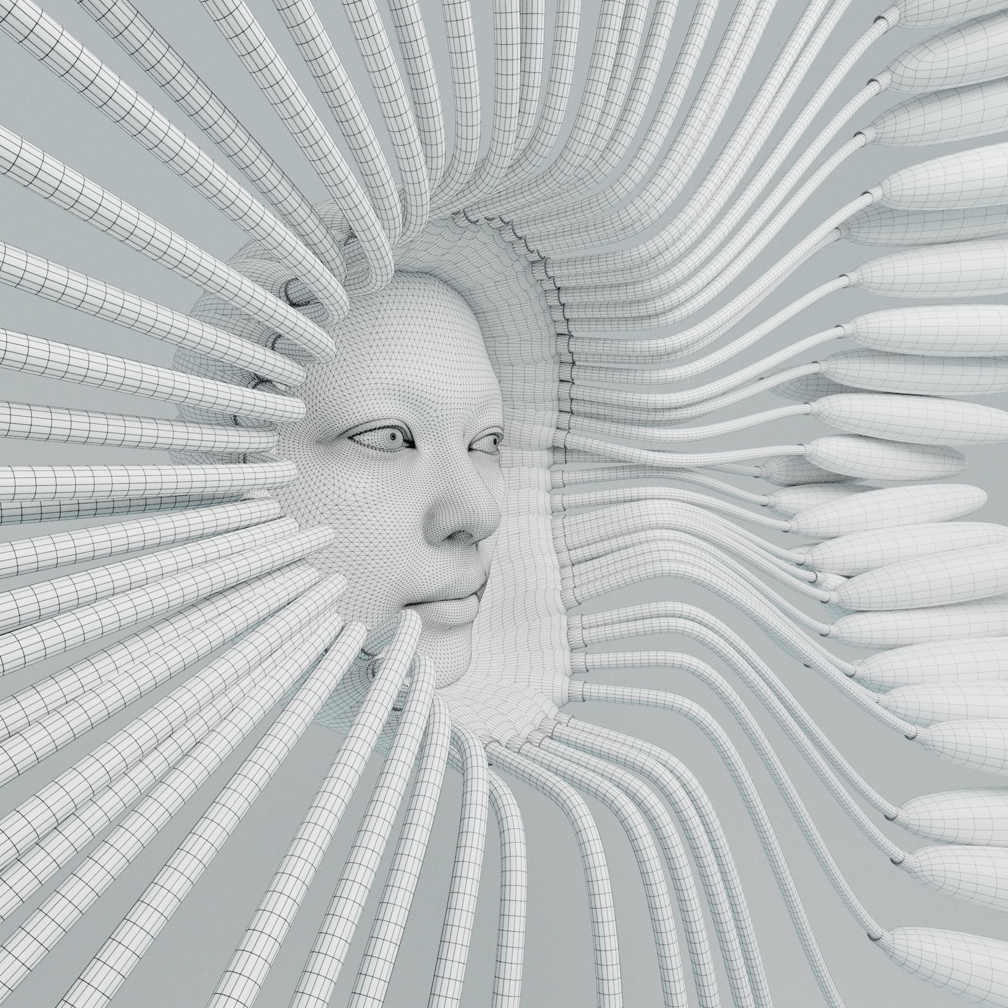 Floating Android Face 3D model_8