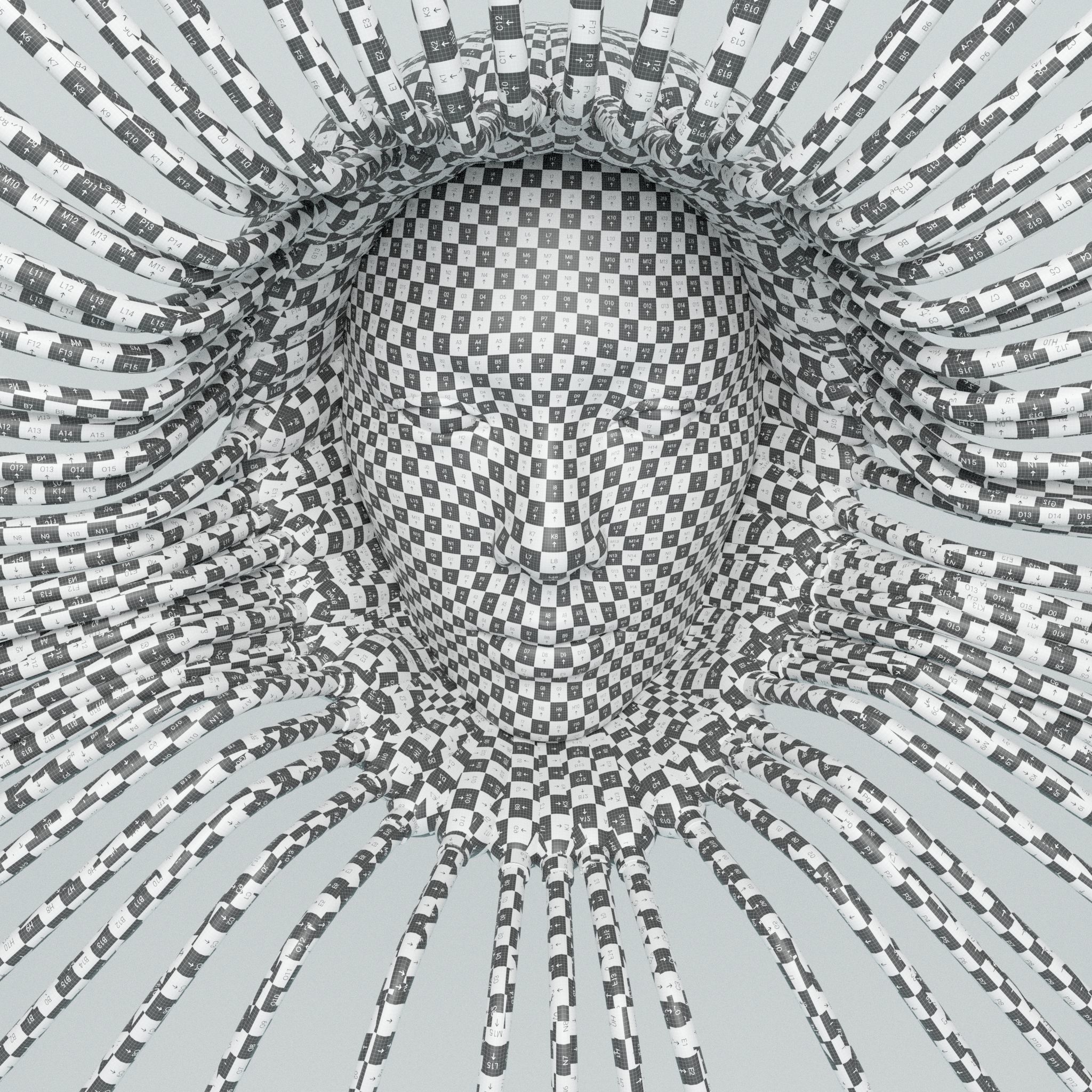 Floating Android Face 3D model_17