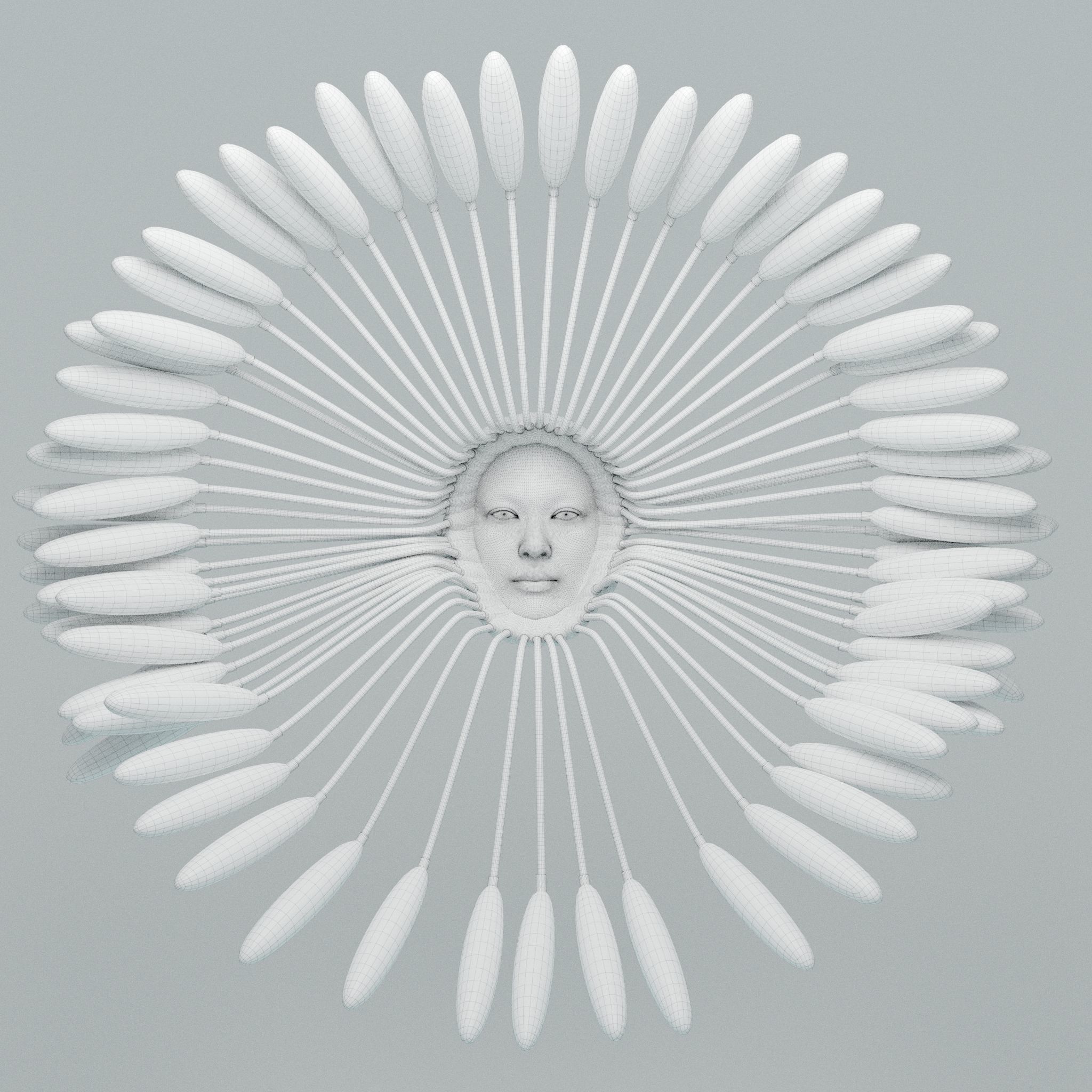 Floating Android Face 3D model_10