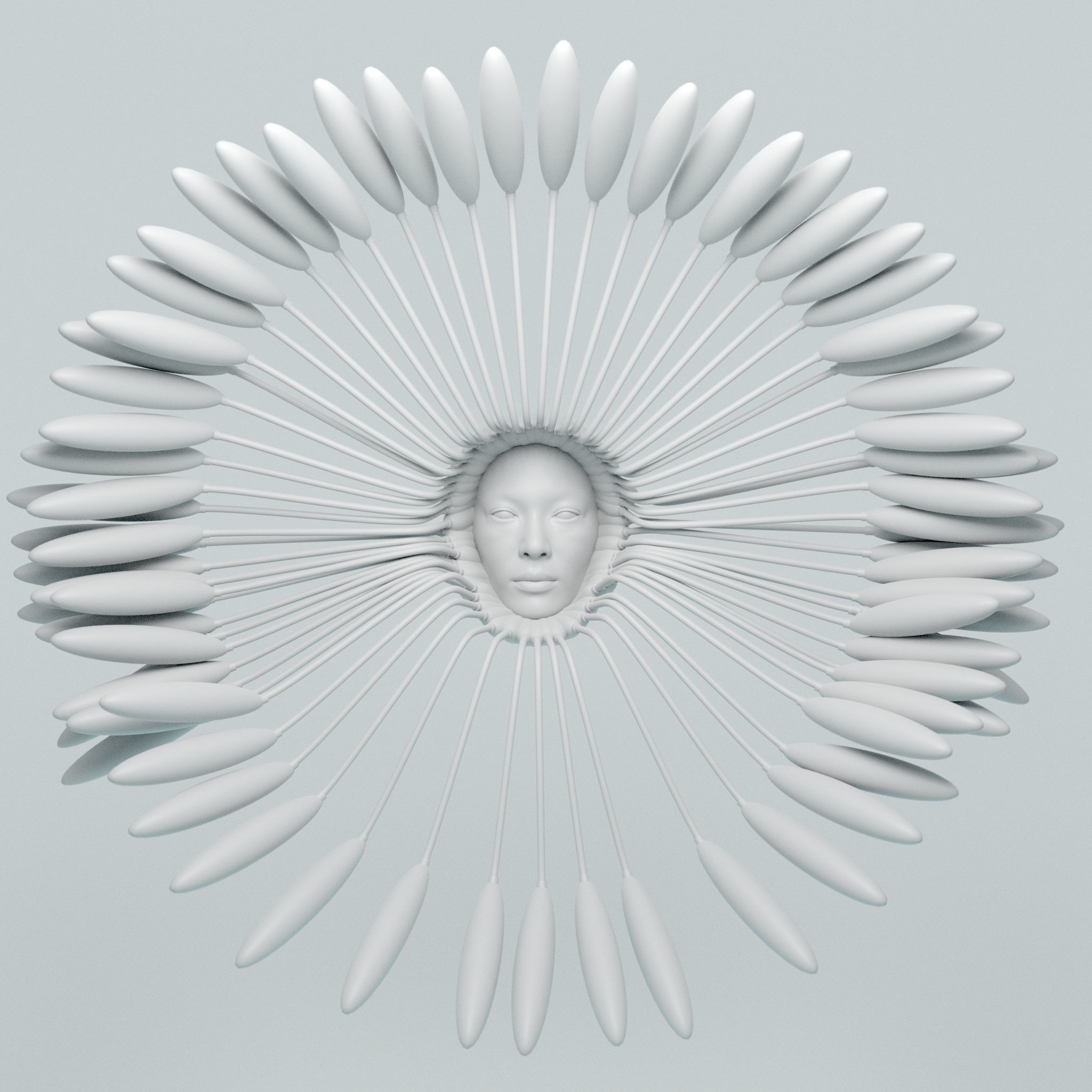 Floating Android Face 3D model_7