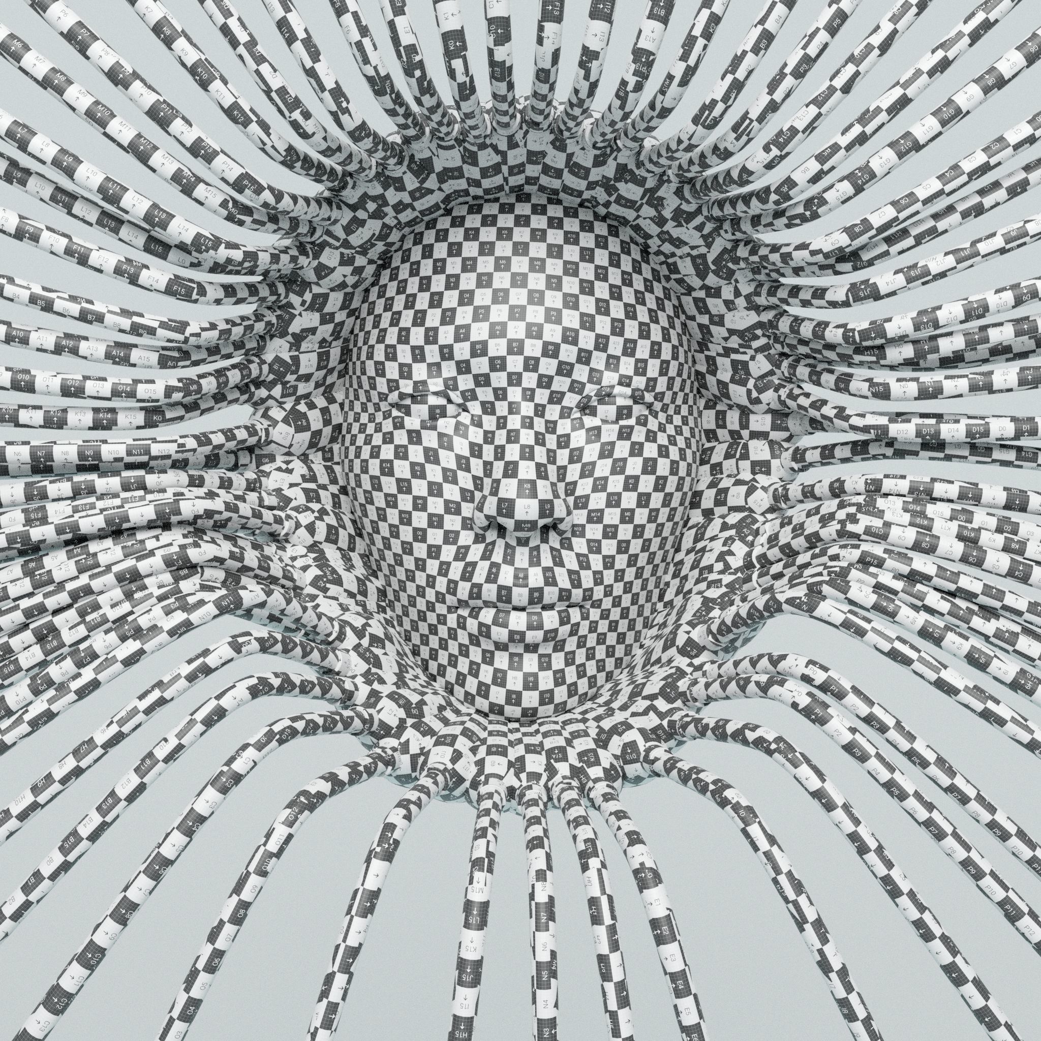 Floating Android Face 3D model_19