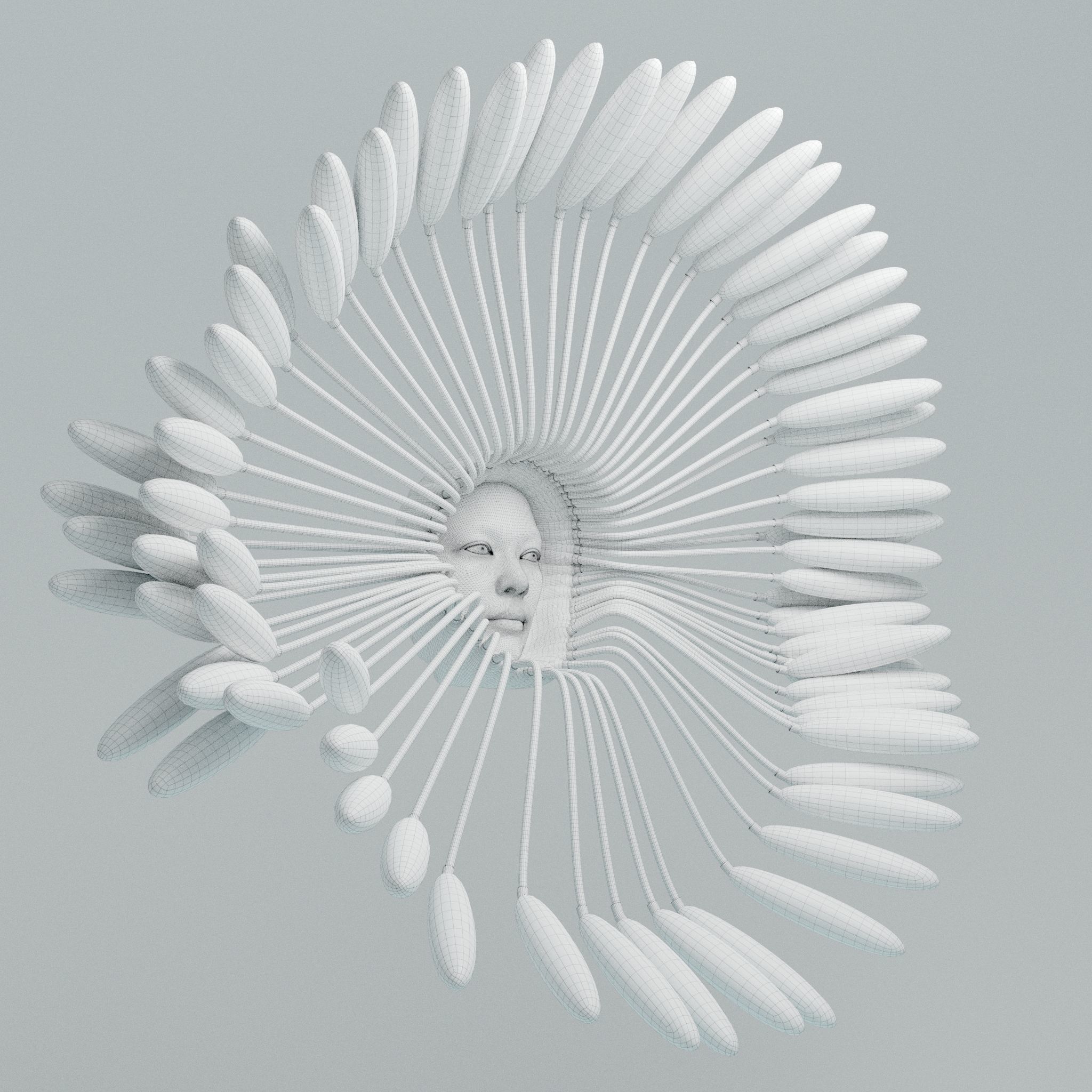 Floating Android Face 3D model_9