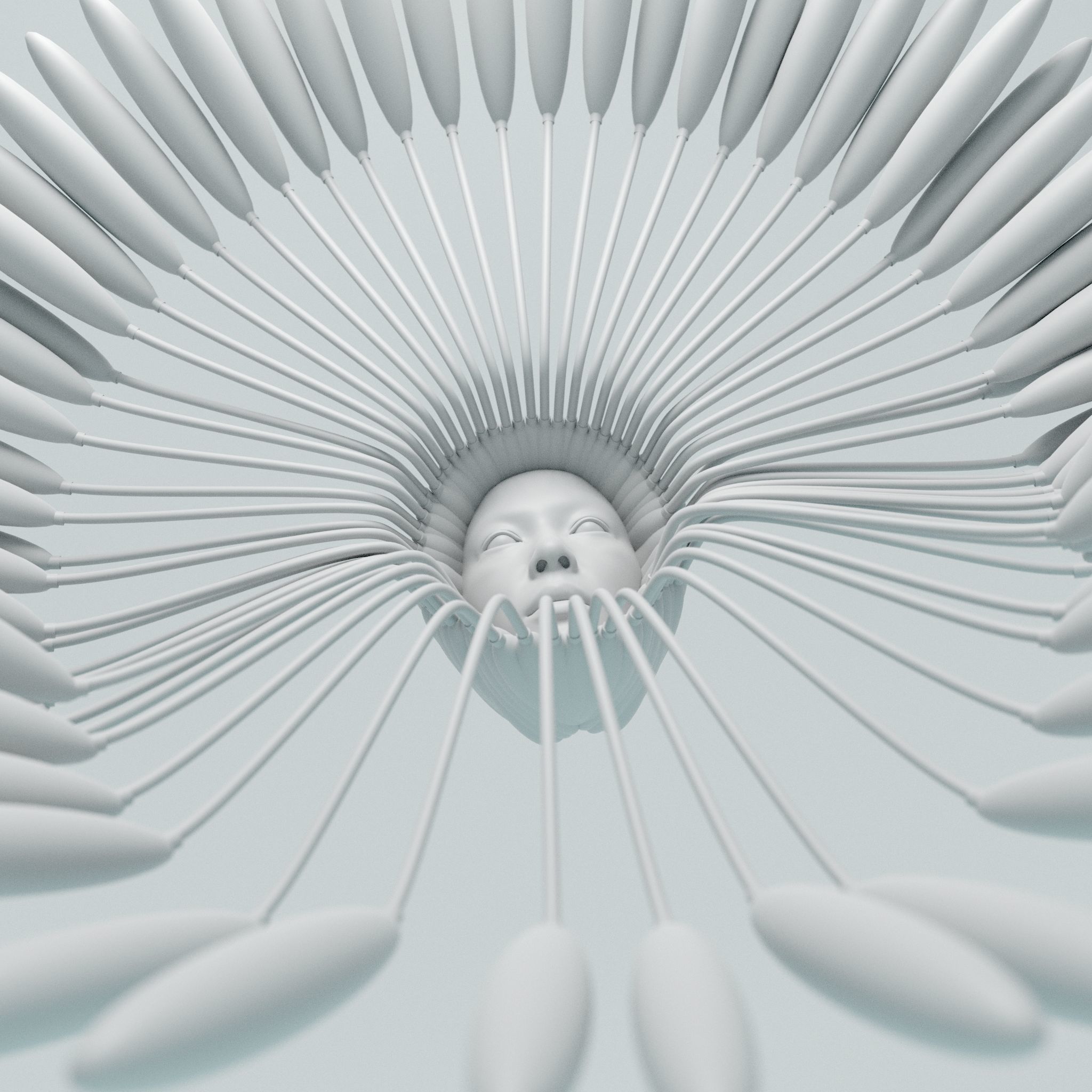 Floating Android Face 3D model_4